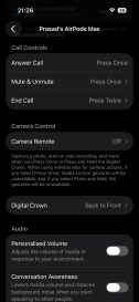 AirPods Max 2 software on an iPhone