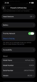 AirPods Max 2 software on an iPhone