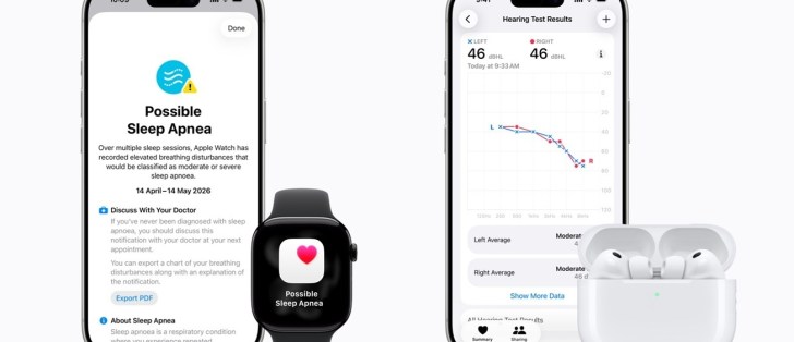 Apple's sleep apnea notifications and hearing test features
are now available in India