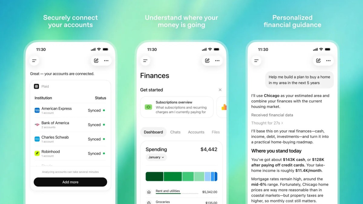 OpenAI launches ChatGPT Finance, lets you connect your bank accounts