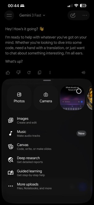 Google Gemini app on iOS (images: Reddit)