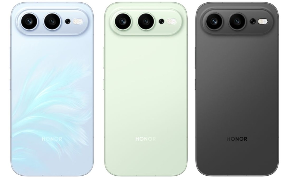 Honor 600 in Light Feather Blue, Green Apple and Obsidian Black colors