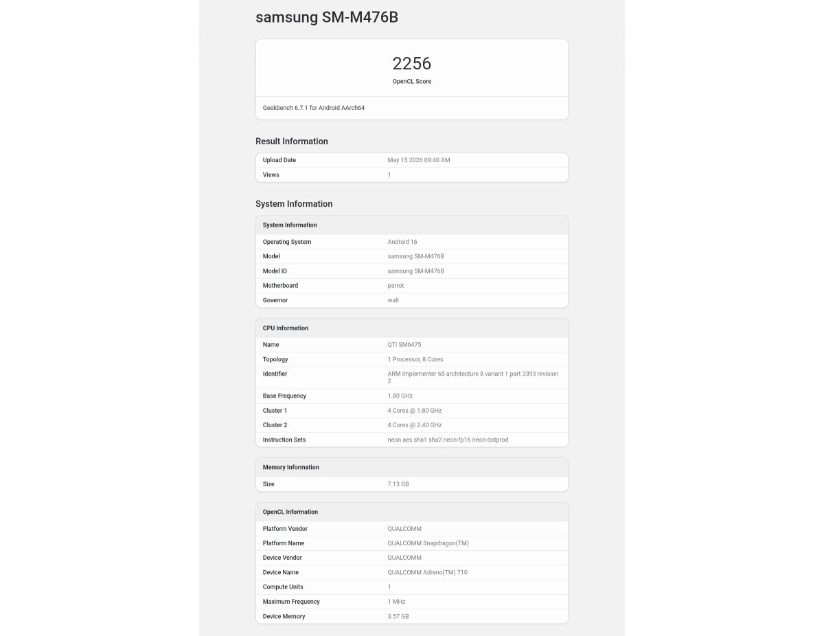 Samsung Galaxy M47 runs Geekbench, reveals the chipset powering it