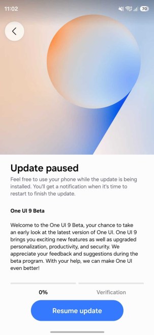 Samsung One UI 9 beta update screenshots