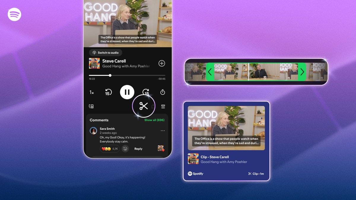 Spotify now lets you save and share clips from podcasts
