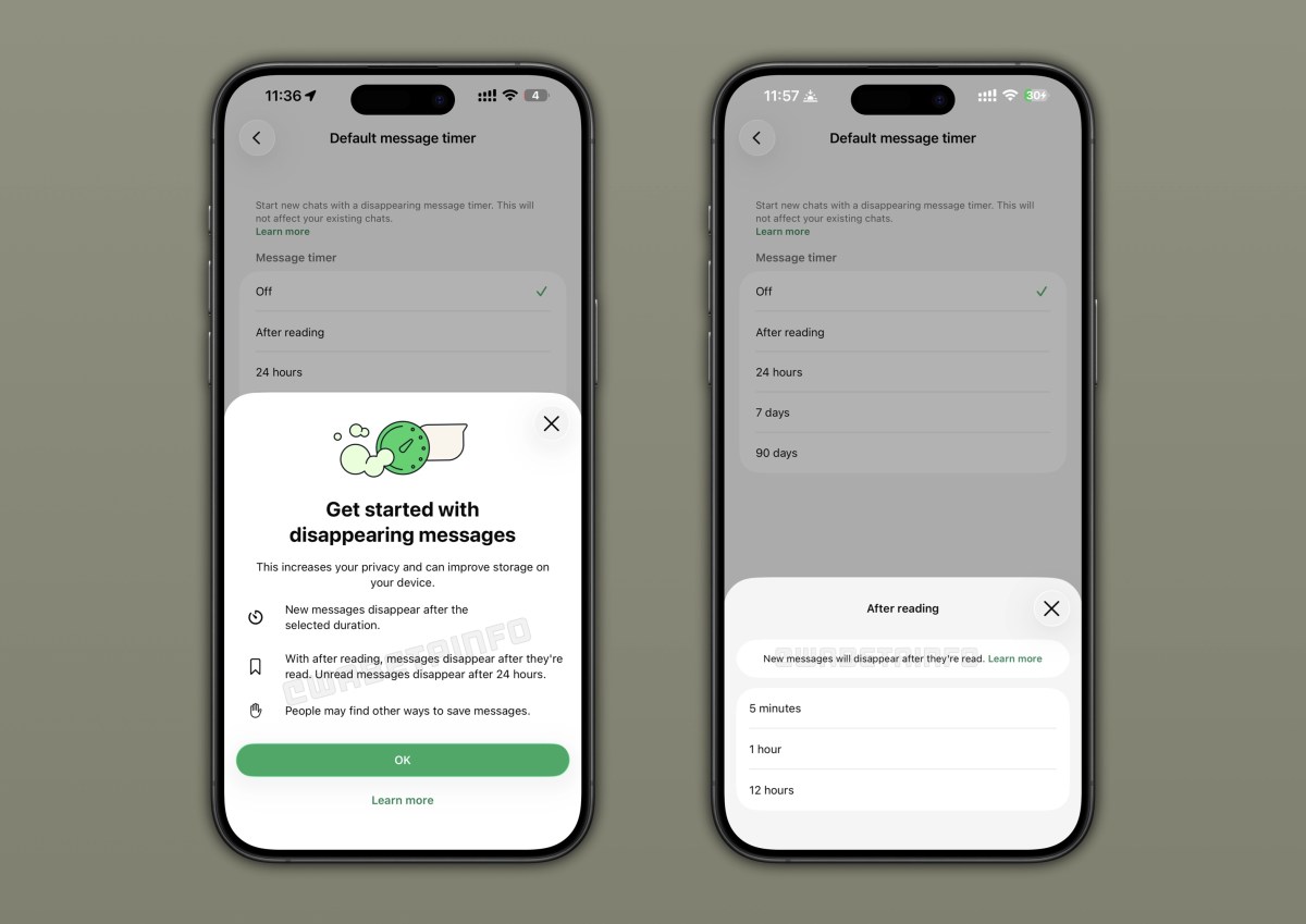 WhatsApp is now testing the View-Once disappearing messages feature on iOS