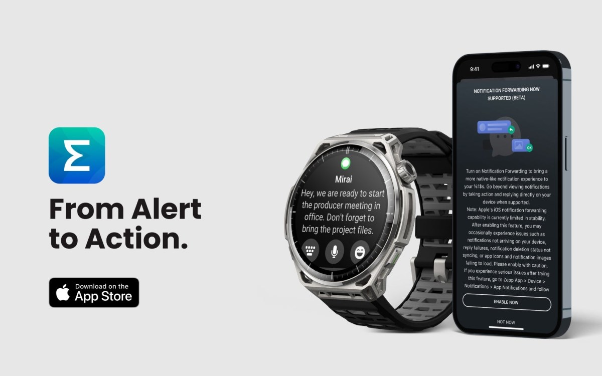 Amazfit launches a beta feature for iOS notification forwarding