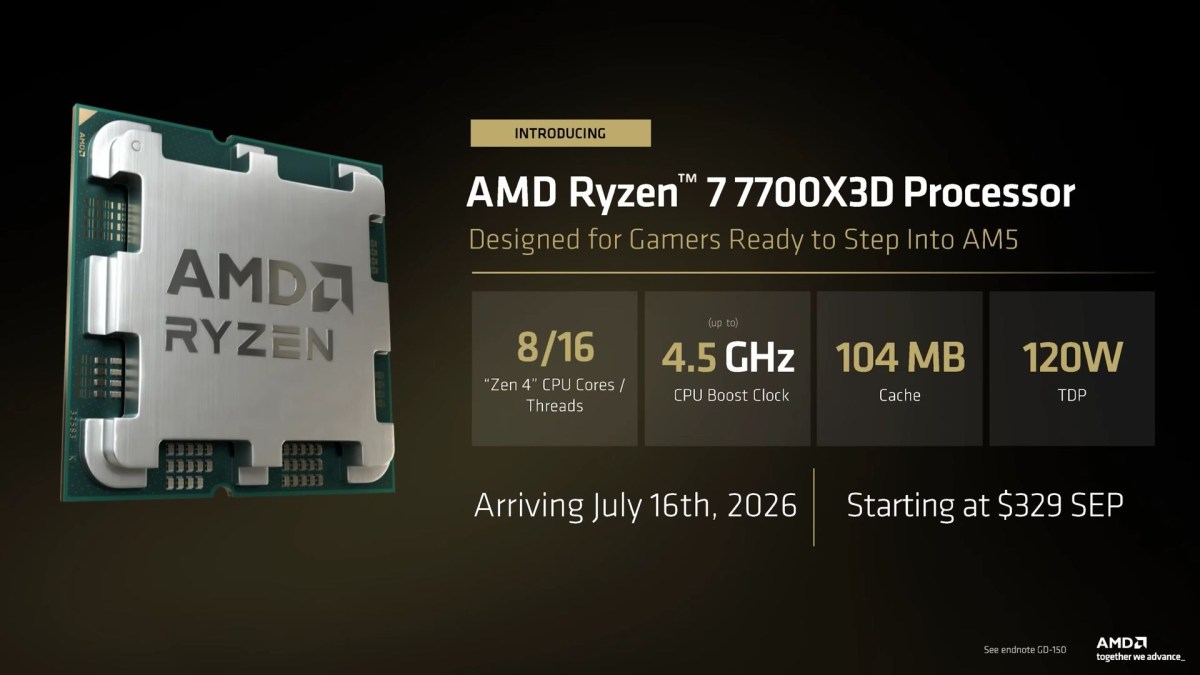 AMD has refreshed older products at Computex 2026 with the 5800X3D, 7700X3D, and RX 9070 GRE.