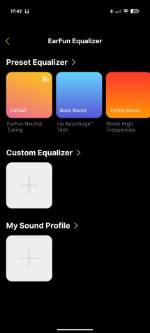 EQ settings