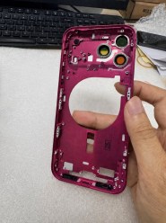 iPhone 18 Pro Max frame in Dark Cherry, Cloud Blue, and black