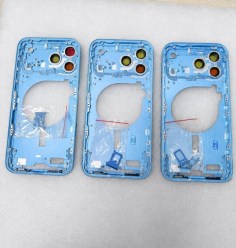 iPhone 18 Pro Max frame in Dark Cherry, Cloud Blue, and black
