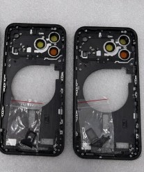 iPhone 18 Pro Max frame in Dark Cherry, Cloud Blue, and black