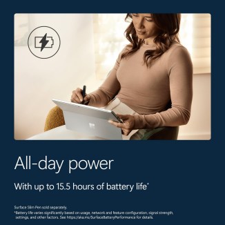 Battery life up to 15.5 hours