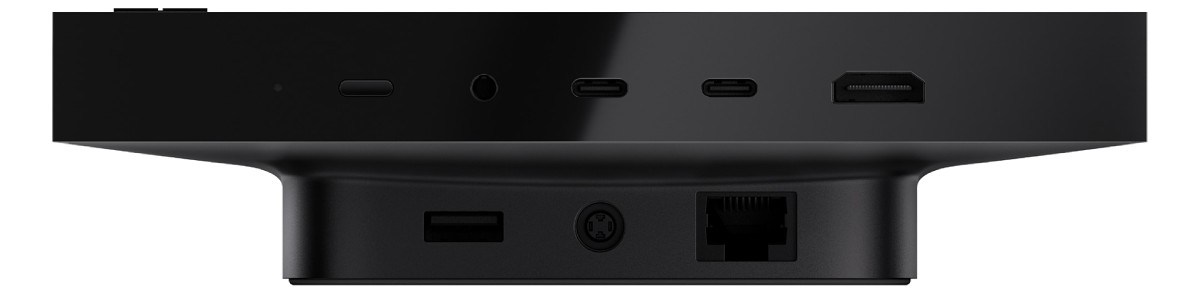 The Microsoft Surface RTX dev box has one HDMI port, 2x USB-C, 1x USB-A, Ethernet, and a 3.5mm jack.