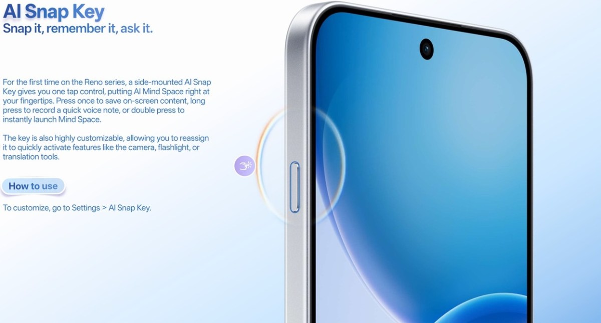 Oppo Reno16 F comes with 50MP ultrawide selfie camera, AI Snap Key and 7,000 mAh battery