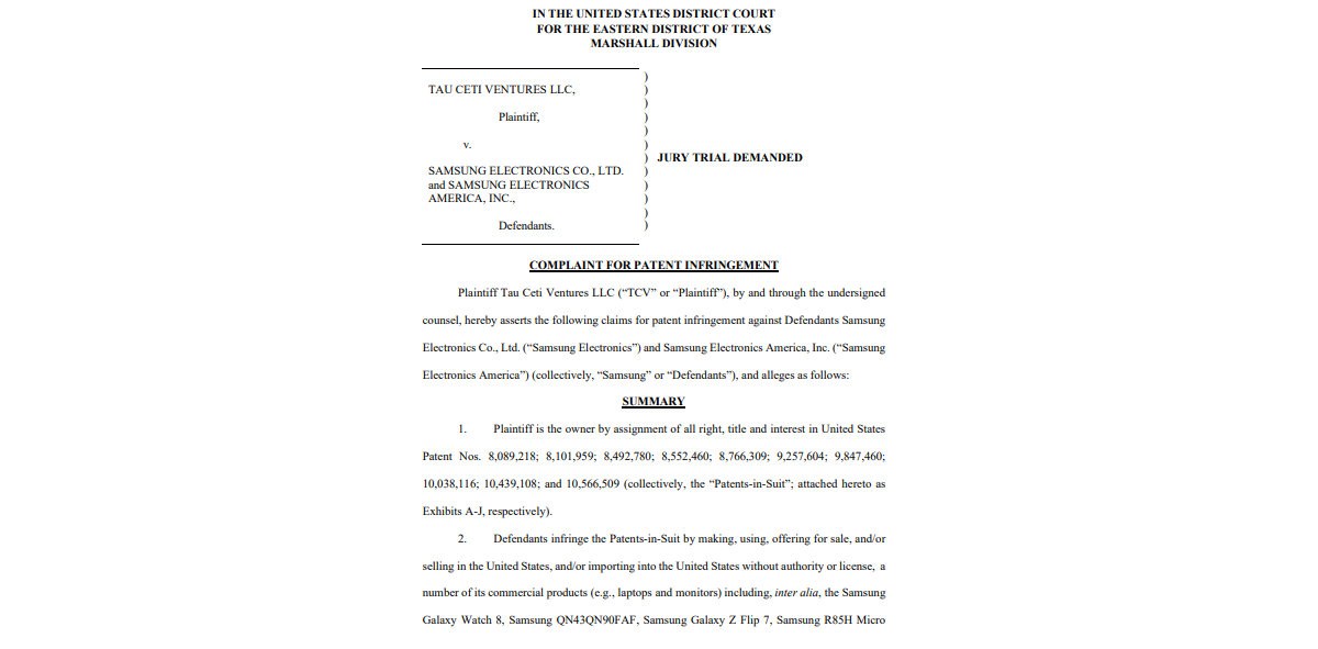 Samsung gets sued by another patent troll trying to make a quick buck