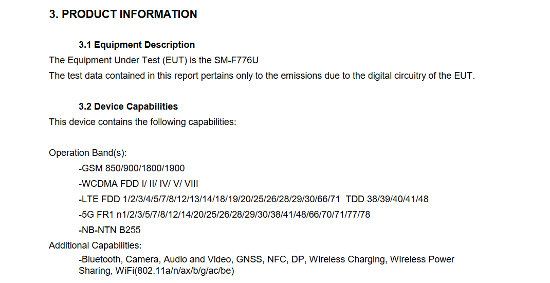 Infinium tech | Graphics designing company Galaxy Z Flip8 (SM-F776U) details from FCC documents