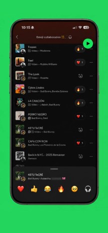 Collaborative playlists in Spotify now support emoji reactions