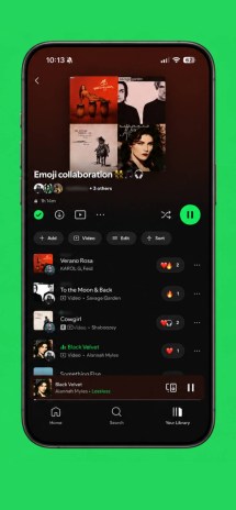 Collaborative playlists in Spotify now support emoji reactions
