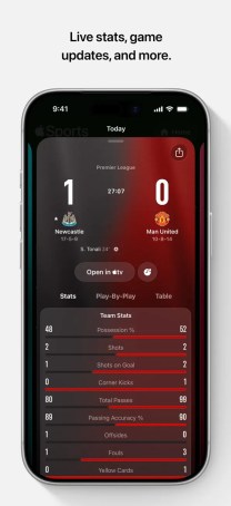 The Apple Sports app