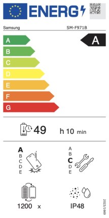 Galaxy Z Flip8, Fold8 and Fold8 Ultra EPREL labels