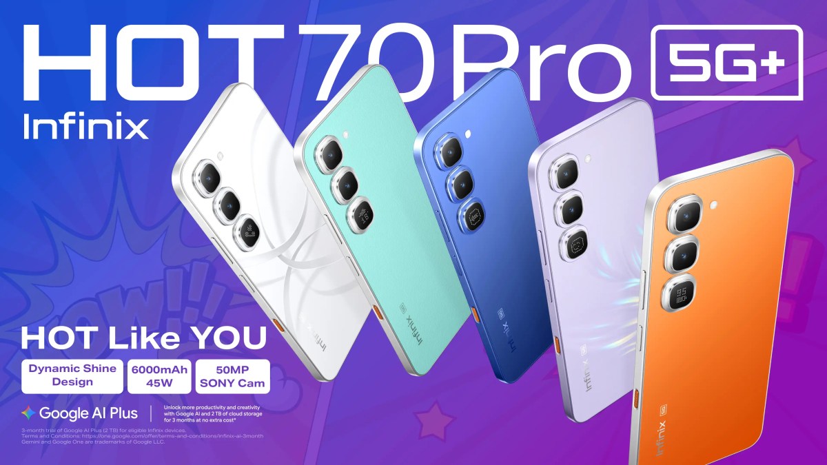 Infinix Hot 70 Pro is official, comes in six different finishes