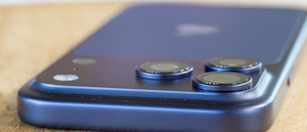 Close-up view of premium smartphone edge design