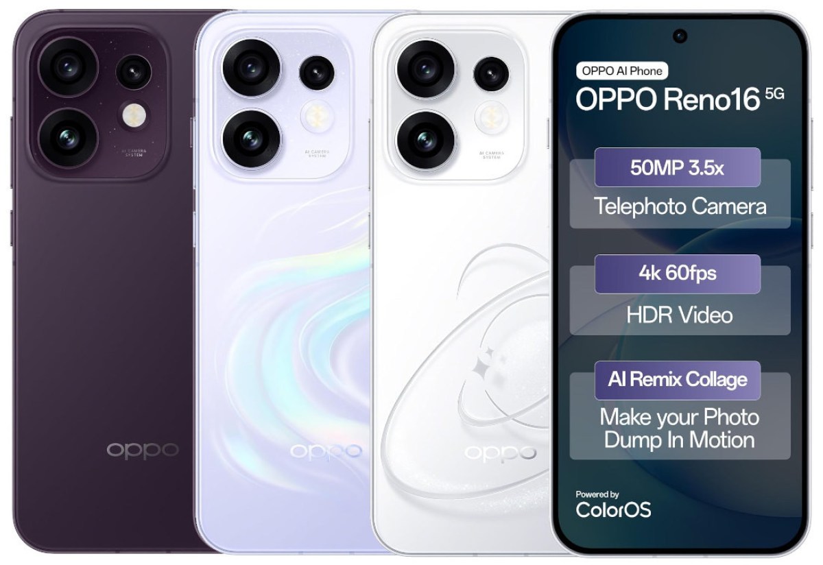 Oppo Reno16 and Reno16c debut in India, Oppo Bubble tags along