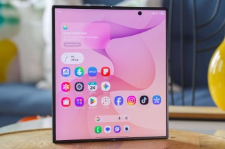 The inner display is less-reflective, has less of a crease