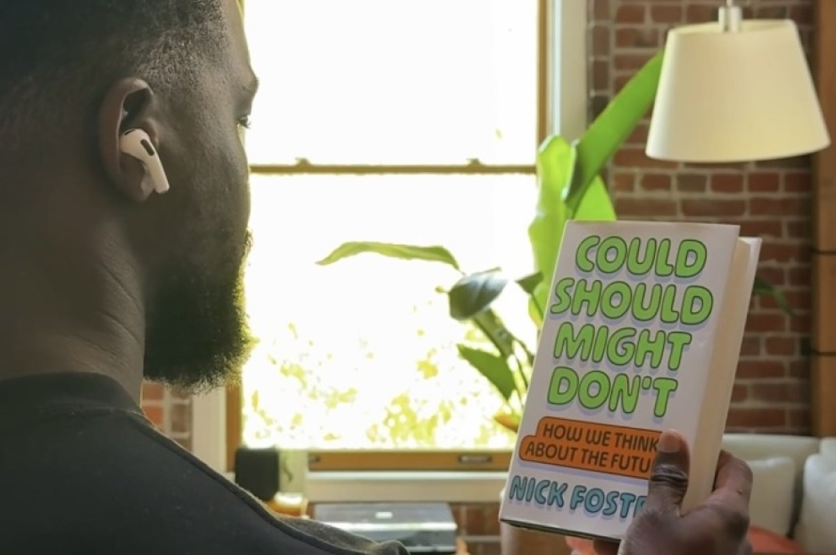 Still from the leaked video showcasing the alleged camera-equipped AirPods