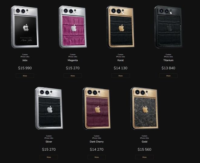 iPhone Ultra Caviar lineup