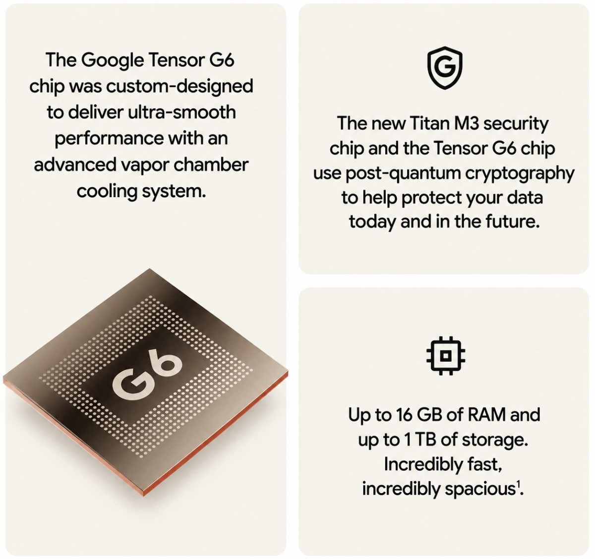 The Pixel 11 Pro, 11 Pro XL and 11 Pro Fold are powered by the Tensor G6