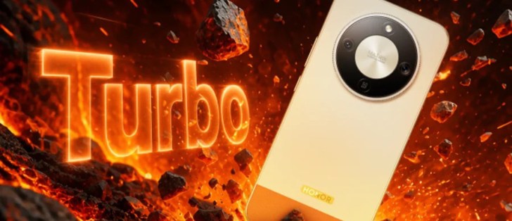 نمای جلویی Honor Turbo 5G و نمایشگر AMOLED 6.79 اینچ