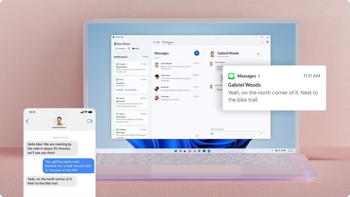 Microsoft's Phone Link on iOS (Credit - Microsoft)