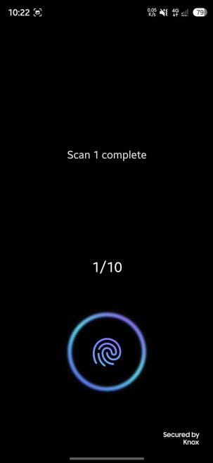 One UI 9.5 fingerprint enrollment