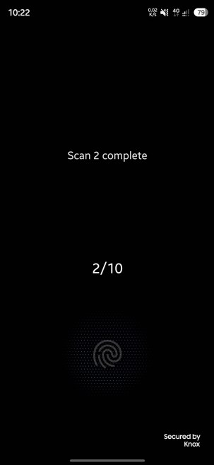 One UI 9.5 fingerprint enrollment