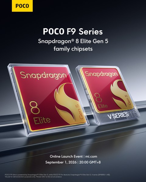 The Poco F9 series will use the Snapdragon 8 Elite Gen 5 and 8 Elite Gen 5 V-series chips