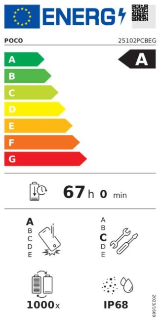 EPREL labels: Poco F8 Ultra