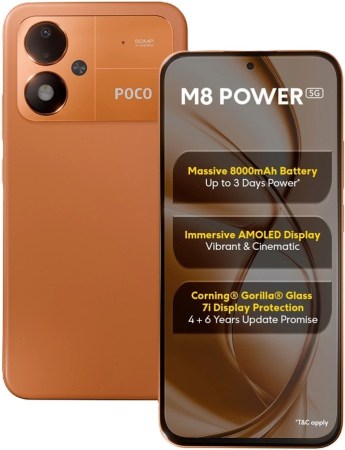 Poco M8 Power arrives with a 120Hz screen, Snapdragon 4 Gen 4 SoC, and an 8,000 mAh battery