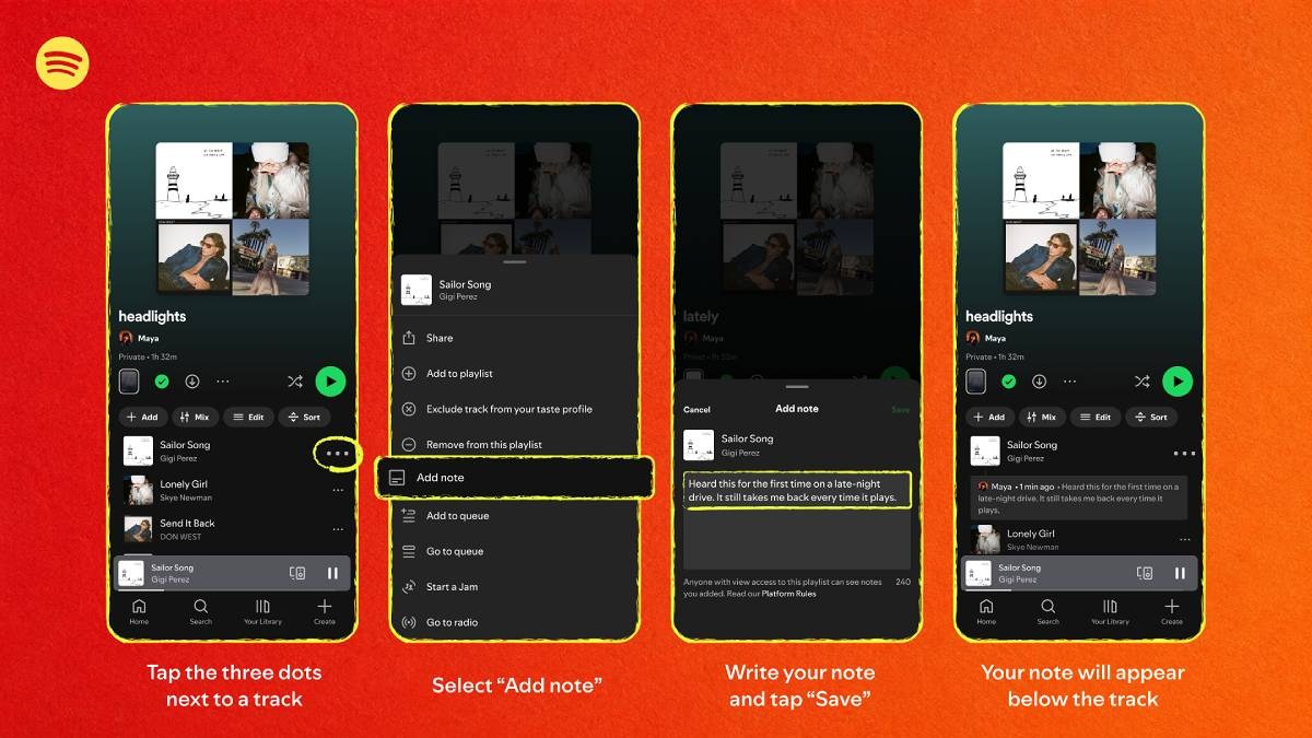 Adding your own notes