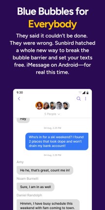 The Sunbird app promises full support for iMessage chats