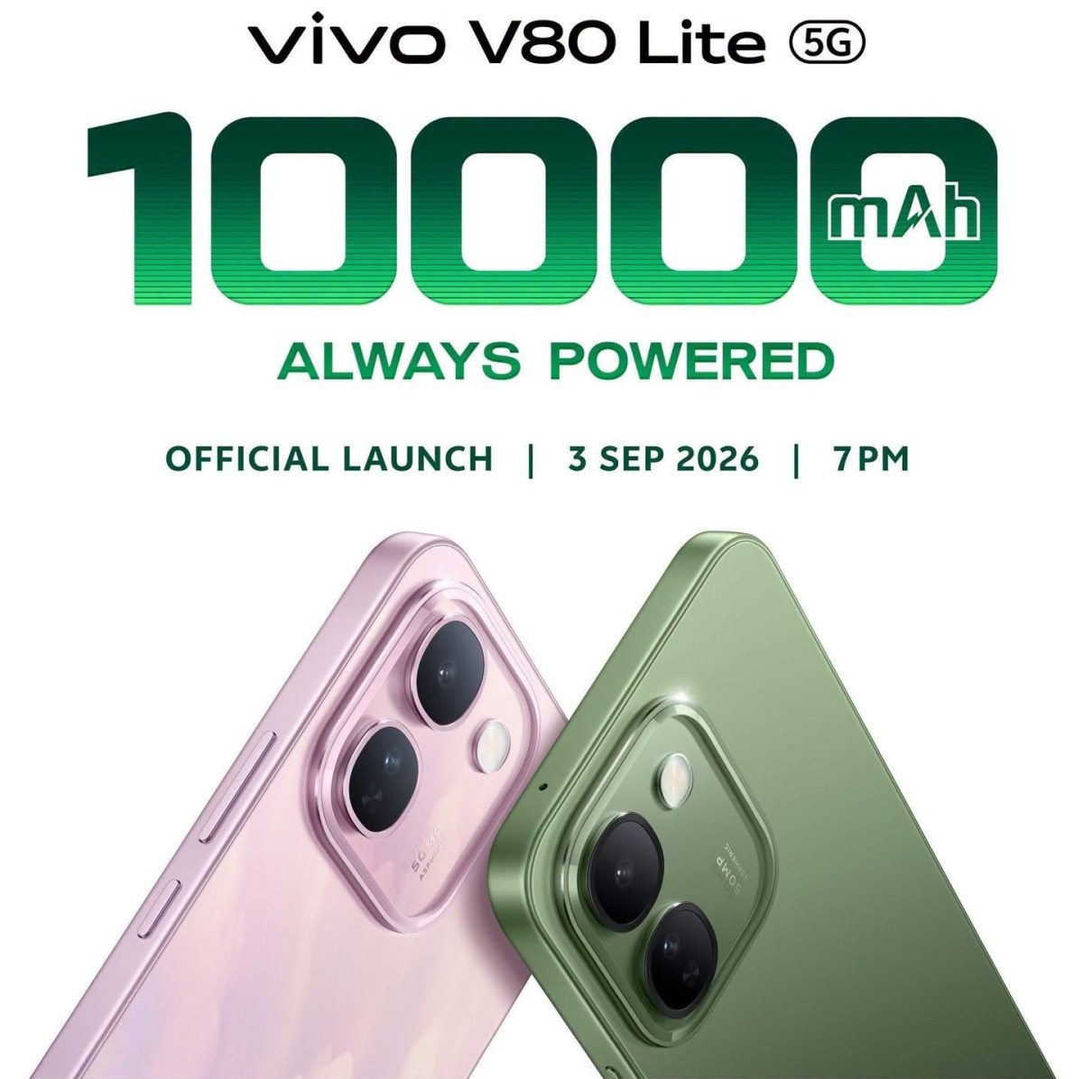vivo V80 Lite with 10,000mAh battery to debut on September 3