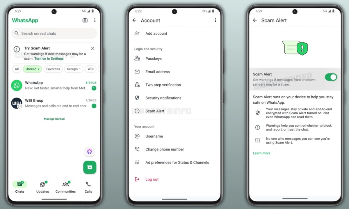 WhatsApp's Scam Alert feature is now available to beta users on Android