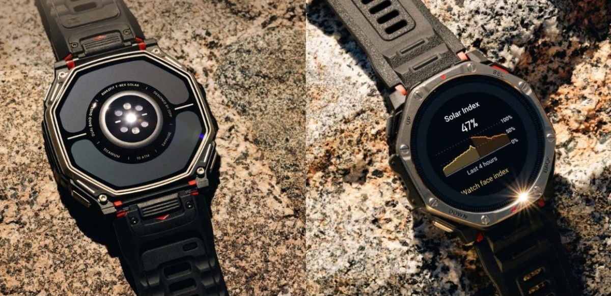 Amazfit's T-Rex Dual Solar smartwatch offers dual-sided solar charging