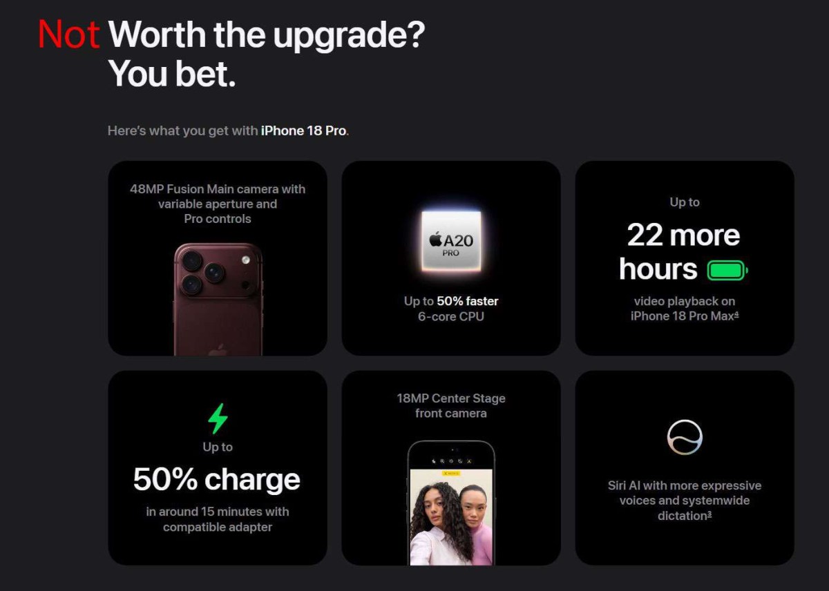 iPhone 18 Pro and iPhone Duo hot-take