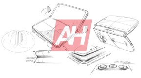 Design sketches of Motorola's wide foldable