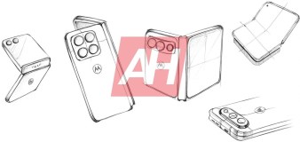 Design sketches of Motorola's wide foldable