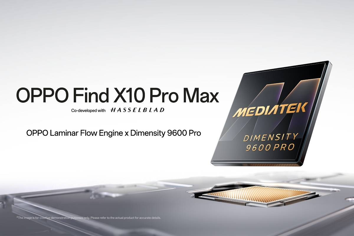 The Oppo Find X10 Pro Max will be one of the first with the Dimensity 9600 Pro