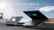 The Oukitel RG14-P laptop has a solar panel and a hot-swappable battery