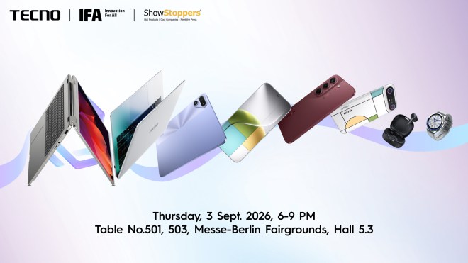 Tecno’s lineup for IFA 2026